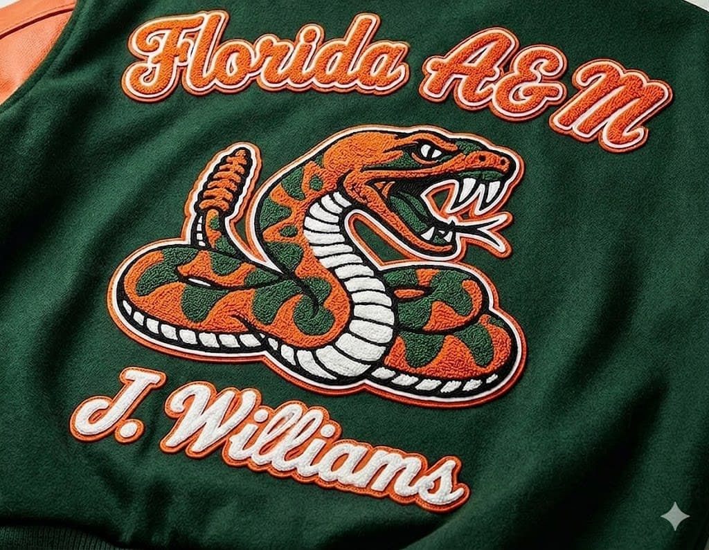 Mascot chenille embroidery