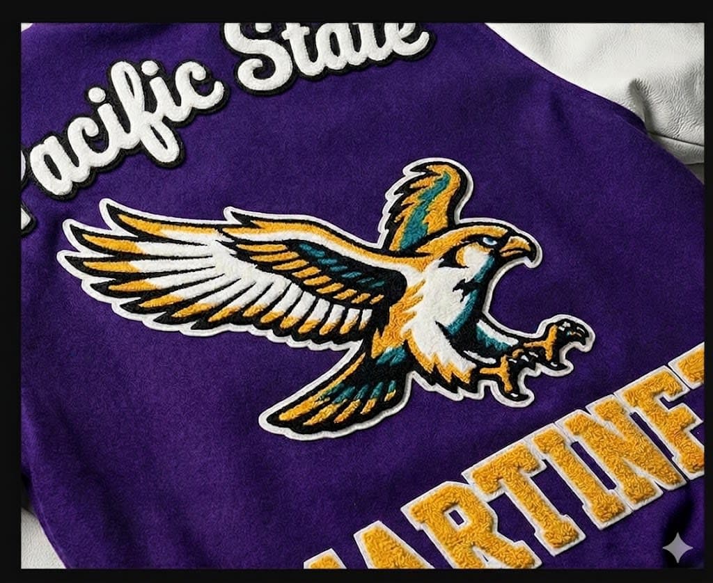 Pacific State chenille embroidery